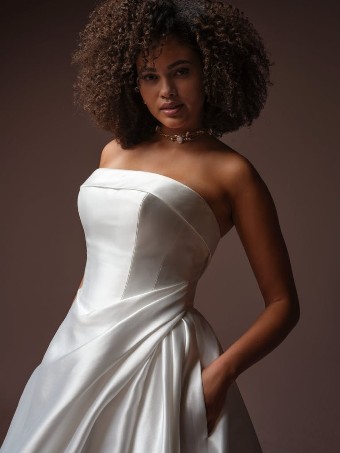 Rebecca Ingram AGATHA #1 All Ivory (gown with Ivory Illusion) thumbnail