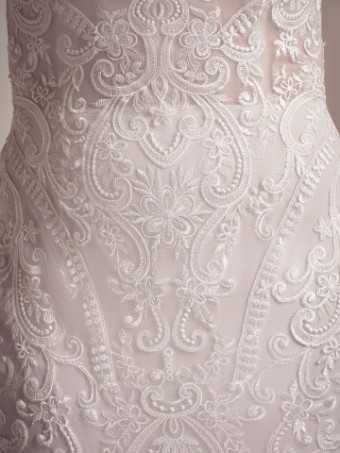 Maggie Sottero MORGAN [Personalized] Sparkle Tulle Layer 2 #2 Ivory over Misty Mauve (gown with Ivory Illusion) thumbnail