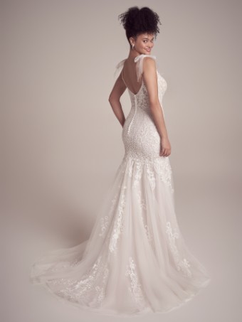Maggie Sottero MORGAN [Personalized] Sparkle Tulle Layer 2 #3 Ivory over Misty Mauve (gown with Ivory Illusion) thumbnail