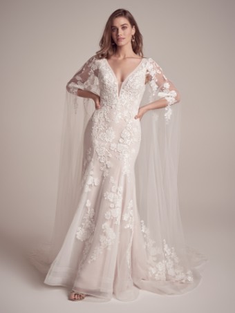 Maggie Sottero DAISY [Personalized] Plain Tulle #1 All Ivory (gown with Ivory Illusion) thumbnail