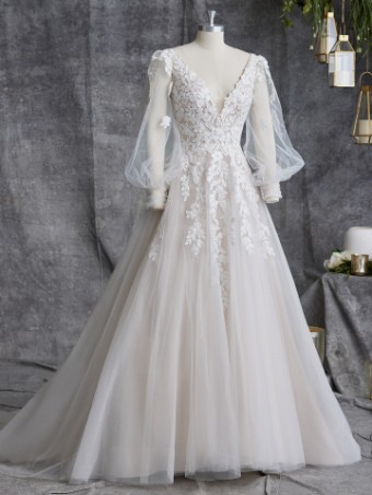 Rebecca Ingram ALEXANDRIA #0 default All Ivory (gown with Ivory Illusion) thumbnail