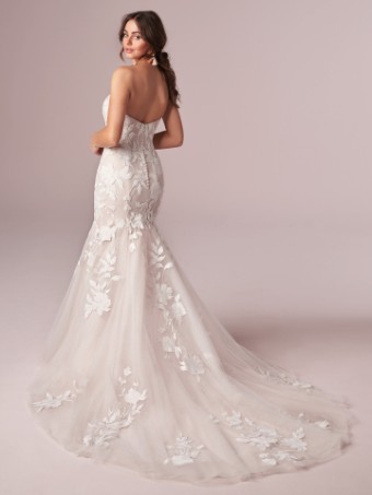 Rebecca Ingram HATTIE #1 Ivory over Misty Mauve (gown with Nude Illusion) thumbnail