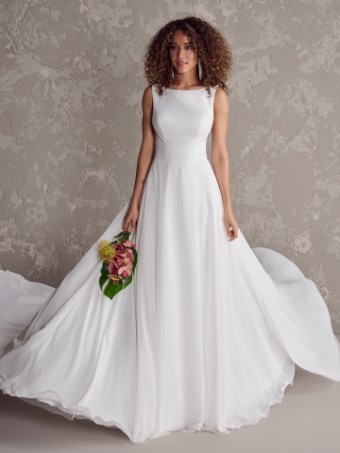 Rebecca Ingram LAUREL #1 Ivory (gown with Natural Illusion) thumbnail