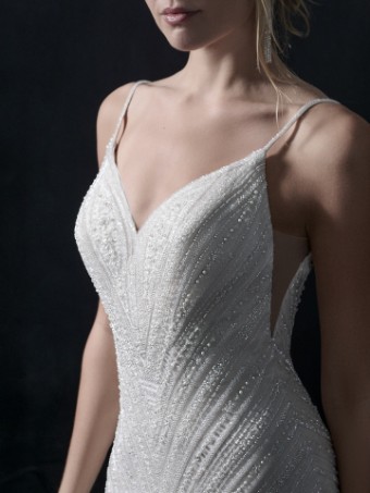 Sottero and Midgley BOSTON [Personalized] Plunge Neckline #4 default Ivory over Soft Pearl (gown with Ivory Illusion) thumbnail