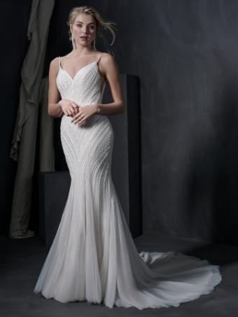 Sottero and Midgley BOSTON [Personalized] Plunge Neckline #0 default Ivory over Soft Pearl (gown with Ivory Illusion) thumbnail