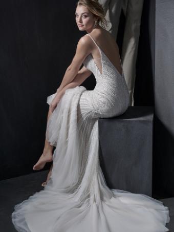 Sottero and Midgley BOSTON [Personalized] Plunge Neckline #3 Ivory over Soft Pearl (gown with Ivory Illusion) thumbnail