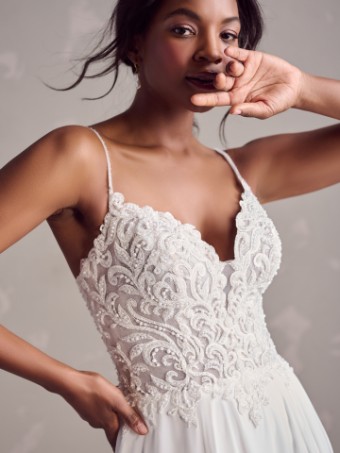 Rebecca Ingram POPPY #3 Ivory (gown with Natural Illusion) thumbnail