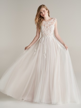 Rebecca Ingram INGRID #0 default Ivory over Stone (gown with Natural Illusion) thumbnail