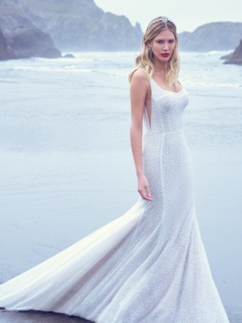 Sottero and Midgley AERONA [Personalized] Lined Bodice #0 default Ivory/Silver Accent over Pearl thumbnail