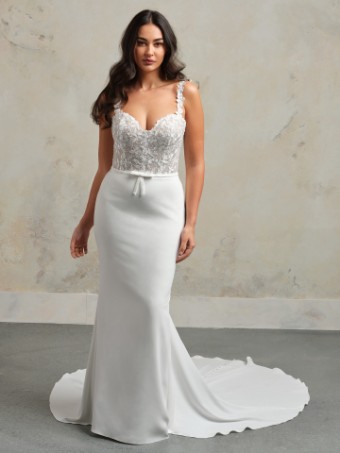 Rebecca Ingram CECILIA #5 Ivory (gown with Natural Illusion) thumbnail