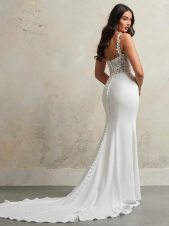 Rebecca Ingram CECILIA #1 Ivory (gown with Natural Illusion) thumbnail