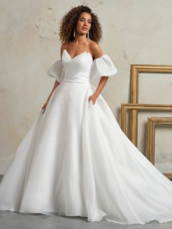 Maggie Sottero TINSLEY #4 All Ivory (gown with Ivory Illusion) thumbnail