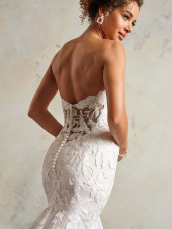 Maggie Sottero BRIDGET #1 Ivory over Soft Blush (gown with Natural Illusion) thumbnail
