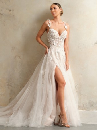 Sottero and Midgley WICKLOW #1 Ivory over Blush (gown with Natural Illusion) thumbnail