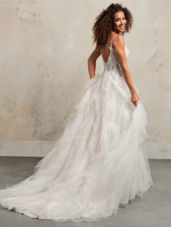 Rebecca Ingram LUCY #1 Ivory over Pearl (gown with Natural Illusion) thumbnail
