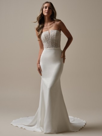 Rebecca Ingram HEYDA #0 default Ivory (gown with Natural Illusion) thumbnail
