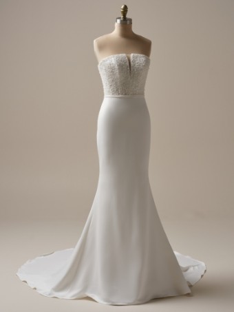 Rebecca Ingram HEYDA #4 Ivory (gown with Natural Illusion) thumbnail