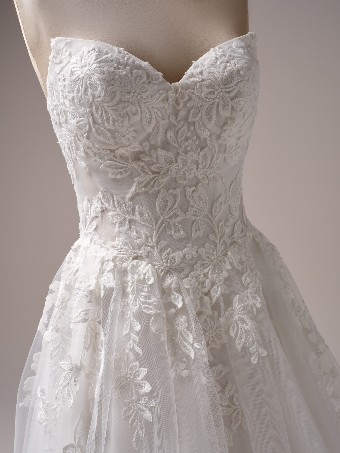 Rebecca Ingram PAIGE #4 All Ivory (gown with Ivory Illusion) thumbnail