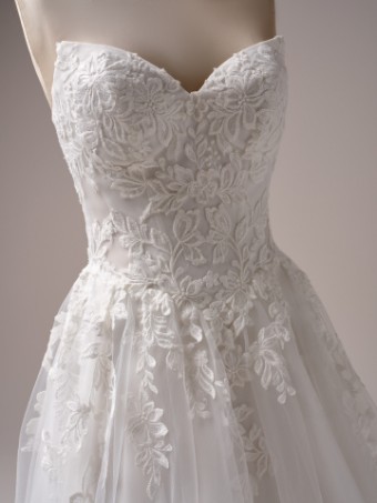 Rebecca Ingram PAIGE #3 All Ivory (gown with Ivory Illusion) thumbnail