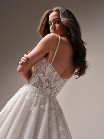 Rebecca Ingram JUDE #3 All Ivory (gown with Ivory Illusion) thumbnail
