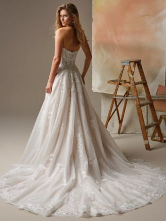 Maggie Sottero JENNIFER #1 All Ivory (gown with Ivory Illusion) thumbnail