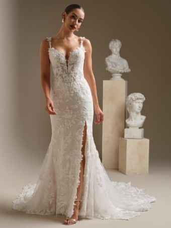 Sottero and Midgley WEST #0 default All Ivory (gown with Ivory Illusion) thumbnail