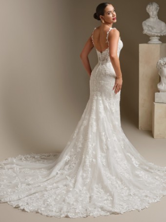Sottero and Midgley WEST #1 All Ivory (gown with Ivory Illusion) thumbnail