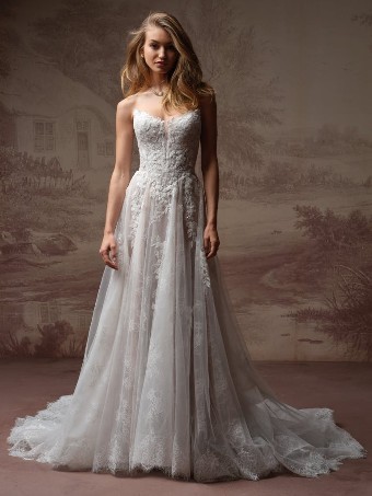 Maggie Sottero HADLEY #2 All Ivory (gown with Ivory Illusion) thumbnail