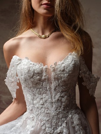 Maggie Sottero HADLEY #3 All Ivory (gown with Ivory Illusion) thumbnail