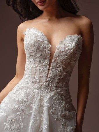 Rebecca Ingram BERNADINE #4 All Ivory (gown with Ivory Illusion) thumbnail