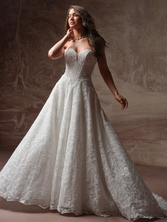 Maggie Sottero ZAHIA #1 All Ivory (gown with Ivory Illusion) thumbnail