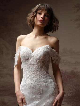 Rebecca Ingram BRANDY #2 All Ivory (gown with Ivory Illusion) thumbnail