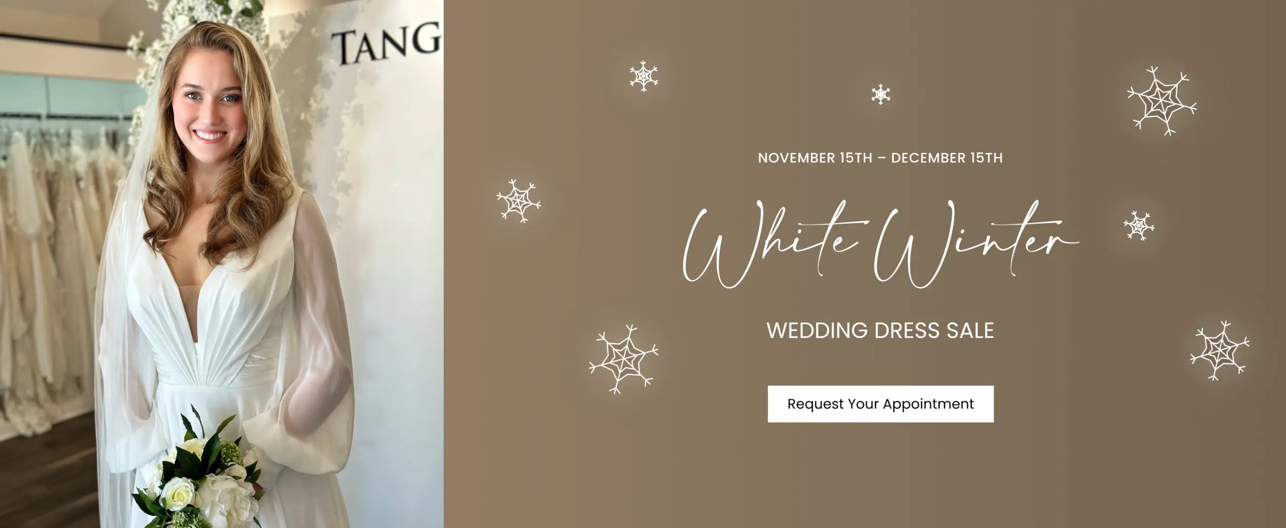 White Winter Wedding Dress Sale Desktop