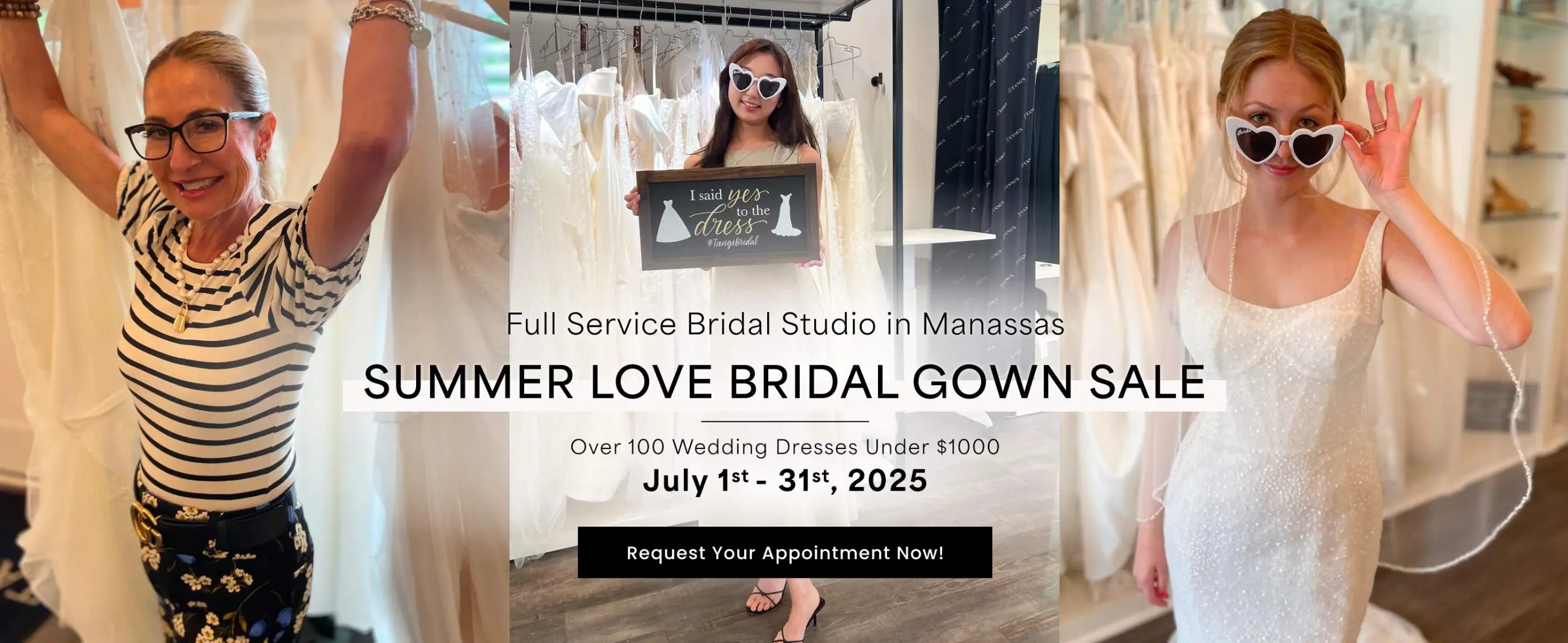 Summer Love Bridal Gown Sale desktop banner