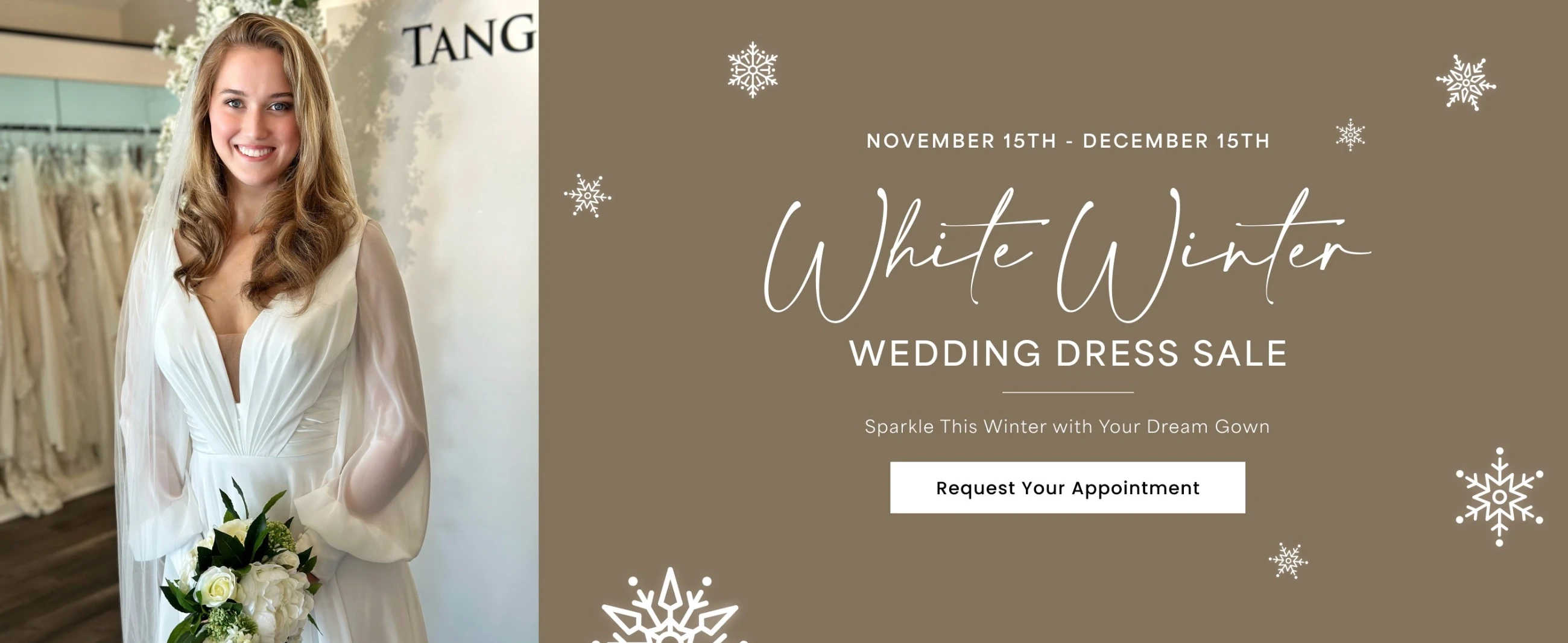White Winter Wedding Dress Sale Desktop